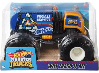 Hot Wheels Monster trucks velký truck Will Trash It All Blue