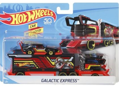 Hot Wheels Náklaďák Galactic Express černo-červený