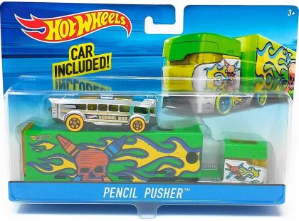 Hot Wheels Náklaďák Pencil Pusher s ořezávátkem