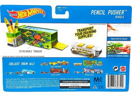 Hot Wheels Náklaďák Pencil Pusher s ořezávátkem