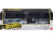 Hot Wheels Premium Angličák s týmovým tahačem 3 ks - Závod le Mans