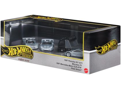 Hot Wheels Premium Angličák s týmovým tahačem 3 ks - Závod le Mans