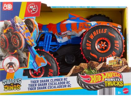 Hot Wheels RC Monster Trucks Lezec Tiger Shark - Poškozený obal