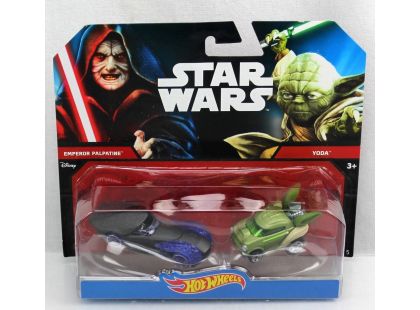 Hot Wheels Star Wars 2ks autíčko Emperor Palpatine a Yoda