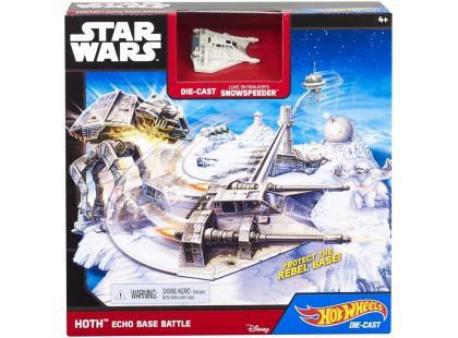 Hot Wheels Star Wars Hrací set s hvězdnou lodí - Hoth Echo Base Battle