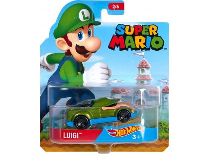Hot Wheels Super Mario angličák Luigi