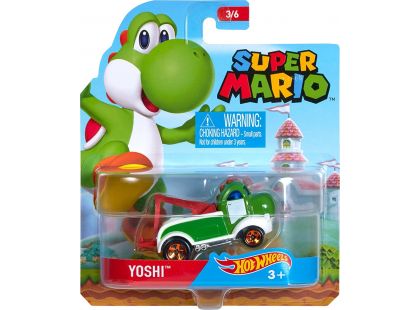 Hot Wheels Super Mario angličák Yoshi