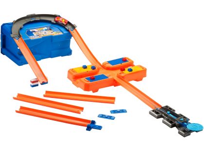 Hot Wheels Track Builder v kufříku Oranžové víko