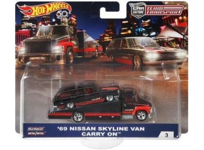Hot Wheels týmový náklaďák 69 Nissan Skyline Van Cary On