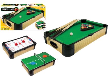 Sparkys Hra Stolní kulečník 3v1 Triple-Play 60 cm