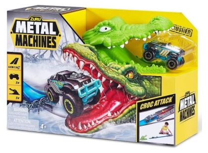 Hrací sada s dráhou, krokodýlem a kovovým autíčkem