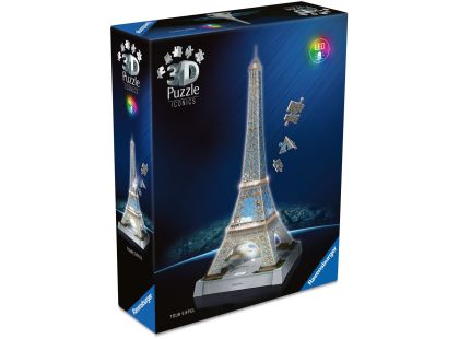 Ravensburger Iconics: Eiffelova věž (Noční edice)