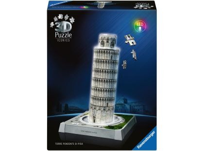 Ravensburger Iconics: Šikmá věž v Pise (Noční edice)