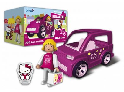 Igráček a Hello Kitty Adélka s autem a doplňky