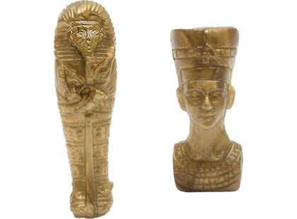 Igráček Archeoložka - figurka s egyptskými vykopávkami sarkofágu a sošky Nefertiti