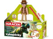 Igráček Paleontolog - figurka s vykopávkami dinosaurů Tyranosaura a Stegosaura