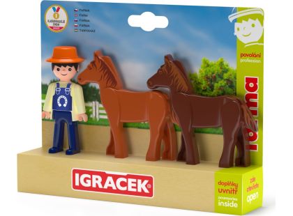 Igráček Trio Farma - Farmář a dva koně