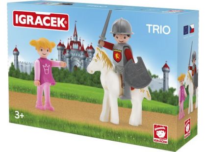 Igráček Trio Princezna, rytíř a bílý kůň