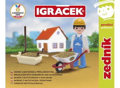 Igráček Zedník - figurka s motůčkem a nářadím