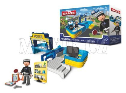 Igráček Policista s policejní stanicí a doplňky