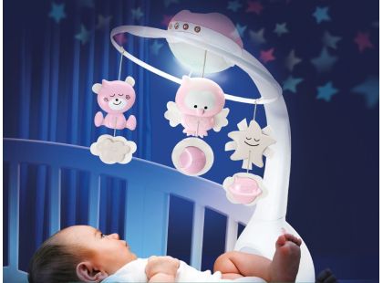 Infantino Hudební kolotoč s projekcí 3v1 Dusty Pink