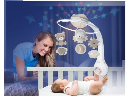 Infantino Hudební kolotoč s projekcí 3v1 ecru - Poškozený obal