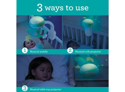 Infantino Hudební kolotoč s projekcí 3v1 zelený