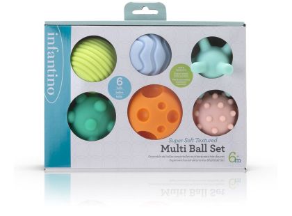 Infantino Míčky s texturami Super Soft 6 ks