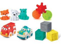 Infantino Sada senzorických hraček s autíčky a zvířátky
