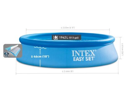 Intex 28108 Bazénový set s fitrací 2,44 m x 61 cm