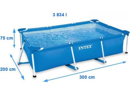 Intex 28272 Bazén obdélníkový s konstrukcí 300 x 200 x 75 cm - Poškozený obal