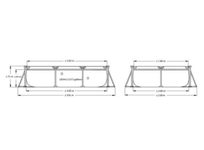 Intex 28272 Bazén obdélníkový s konstrukcí 300 x 200 x 75 cm - Poškozený obal
