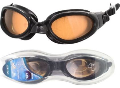 Intex 55692 Brýle plavecké profi černé - oranžová skla
