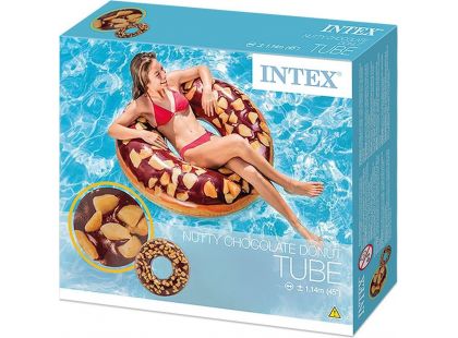Intex 56262 Nafukovací kruh čokoládový donut 114 cm