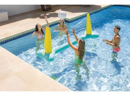 Intex 56508 Volejbalová sada se sítí  239 x 64 x 91 cm modro-žlutá - Poškozený obal