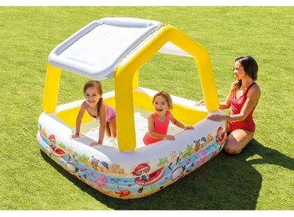 Intex 57470 Bazén Oceán se střechou  žlutý 157 x 157 cm - Poškozený obal