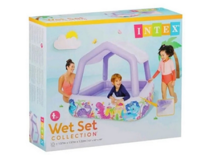 Intex 57470 Bazén Oceán se střechou 157x157cm fialový
