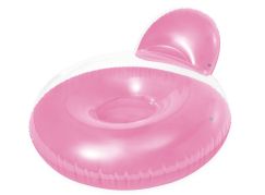 Intex 58889EU Matrace do vody s opěrátkem 137 x 122 cm růžová