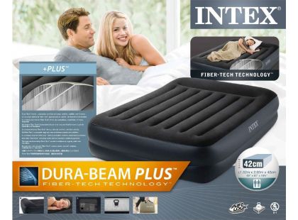 Intex 64124NP Nafukovací postel 152 x 203 x 42 cm - Dura Beam Queen Plus series se zvednutým okrajem - Poškozený obal