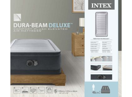 Intex 64412ND Nafukovací postel 99 x 191 x 46 cm - Dura-Beam Twin Deluxe