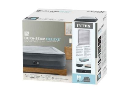Intex 64418NP Nafukovací postel 152 x 203 x 56 cm - Dura-Beam Queen Comfort plush - Poškozený obal