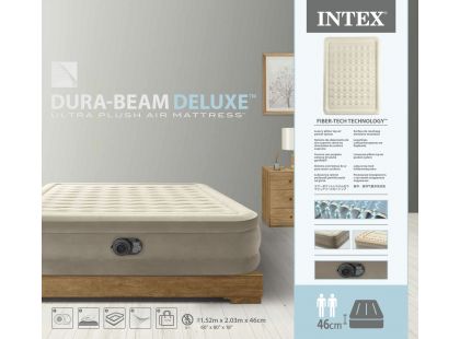 Intex 64428ND Nafukovací postel 152 x 203 x 46 cm - Dura-Beam Queen - Poškozený obal