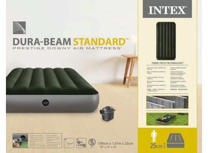 Intex 64777 Nafukovací postel 99 x 191 cm - Dura-Beam Twin Prestige - Poškozený obal