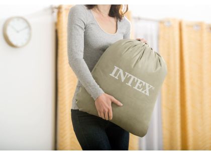 Intex 66810 Nafukovací postel Travel 168x107x25cm světle zelená s hvězdičkami - Poškozený obal