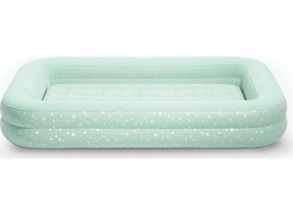 Intex 66810 Nafukovací postel Travel 168x107x25cm světle zelená s hvězdičkami - Poškozený obal