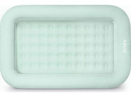 Intex 66810 Nafukovací postel Travel 168x107x25cm světle zelená s hvězdičkami - Poškozený obal