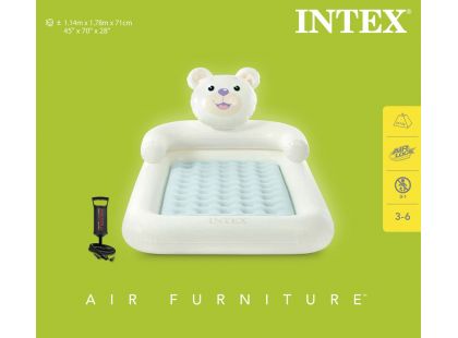 Intex 66814NP Nafukovací cestovní postel pro děti 114 x 178 x 71 cm - Medvěd