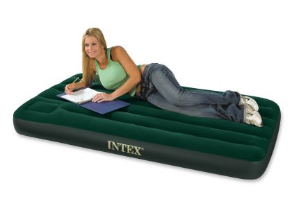 Intex 66927 Nafukovací postel s pumpou Twin Downy Bed 191x99x22cm