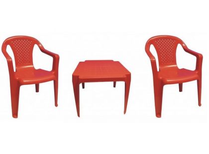 Ipae sada 2 židličky se stolečkem červená