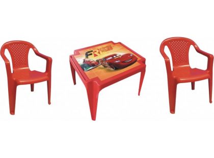 Ipae sada 2 židličky se stolečkem červený Disney Cars